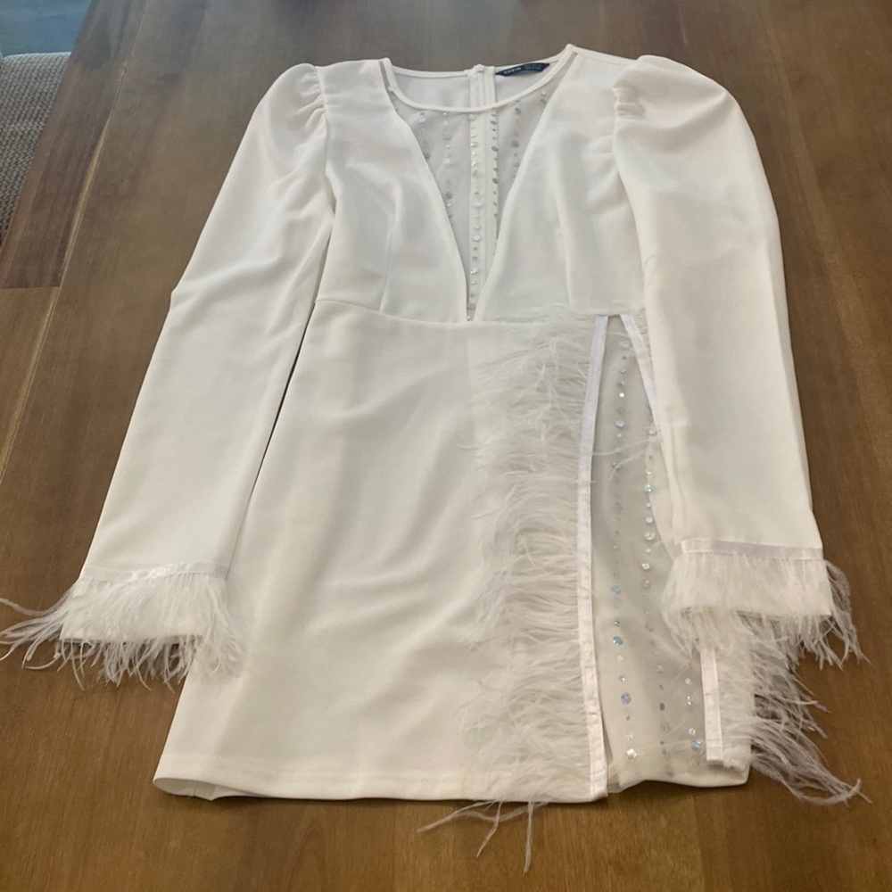 White feather dress